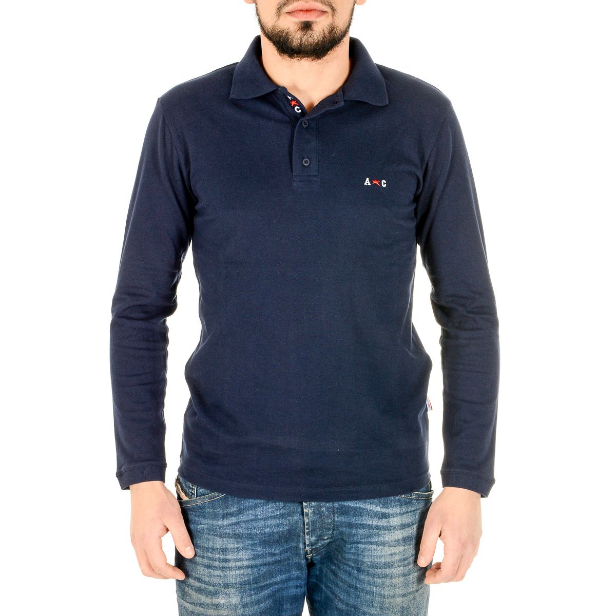 Polo para hombre Andrew Charles By Andy Hilfiger PT160 32001 ALABAMA NAVY