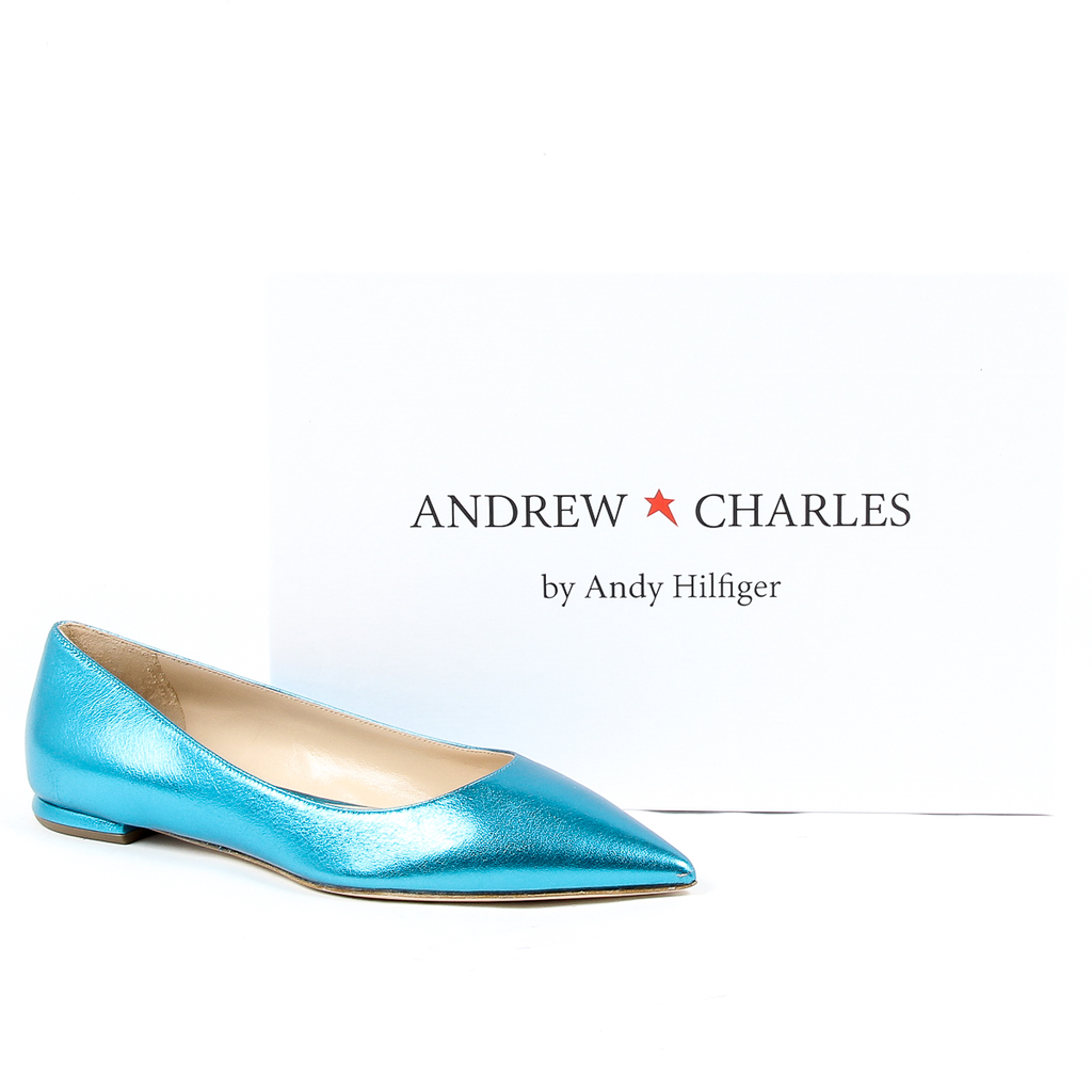Andrew Charles Womens Ballerina Light Blue SONIA
