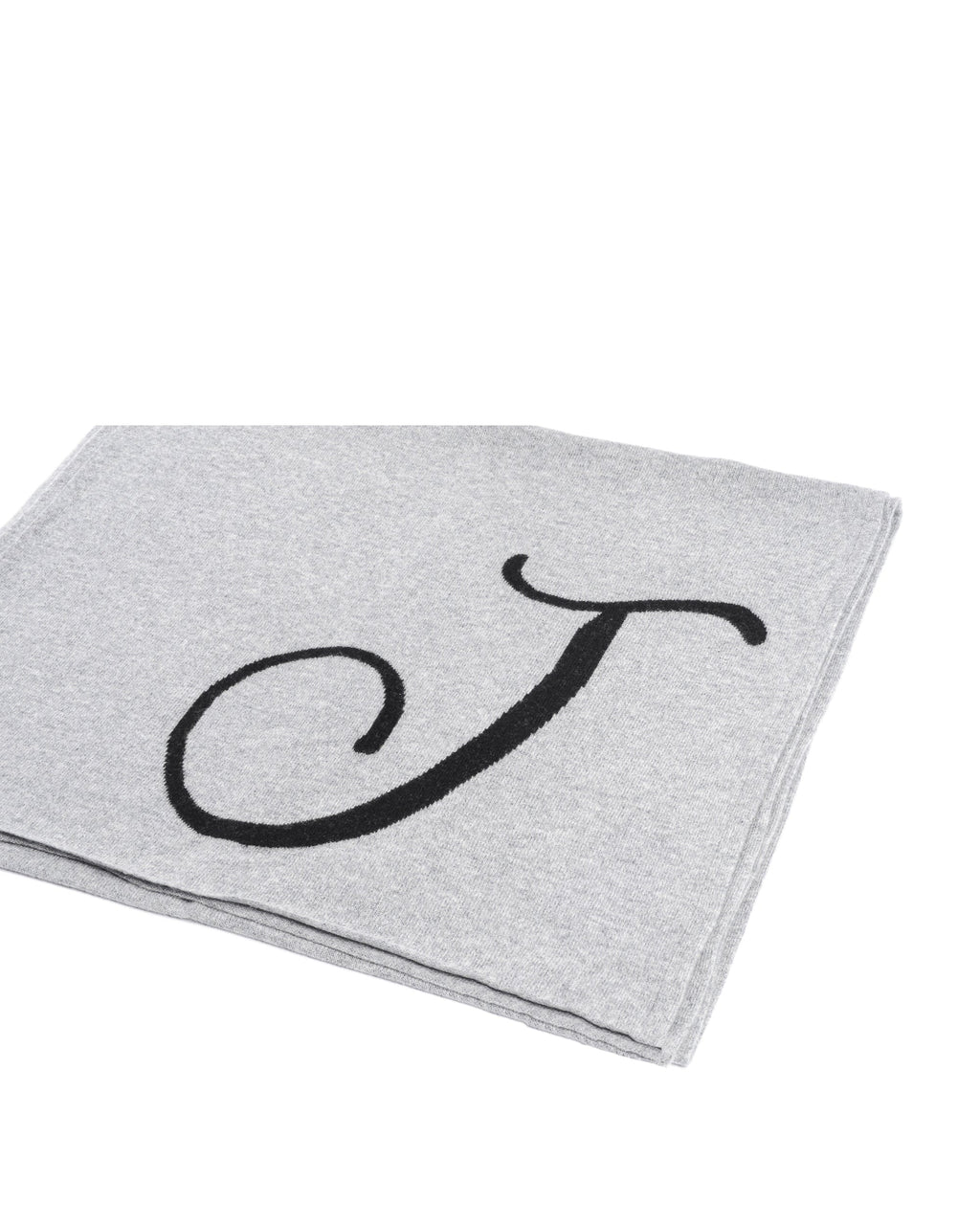 Bufanda de cachemira con monograma - Gris