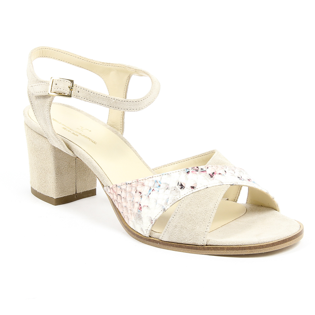 V 1969 Italia Sandalia de tira al tobillo para mujer Beige VERA