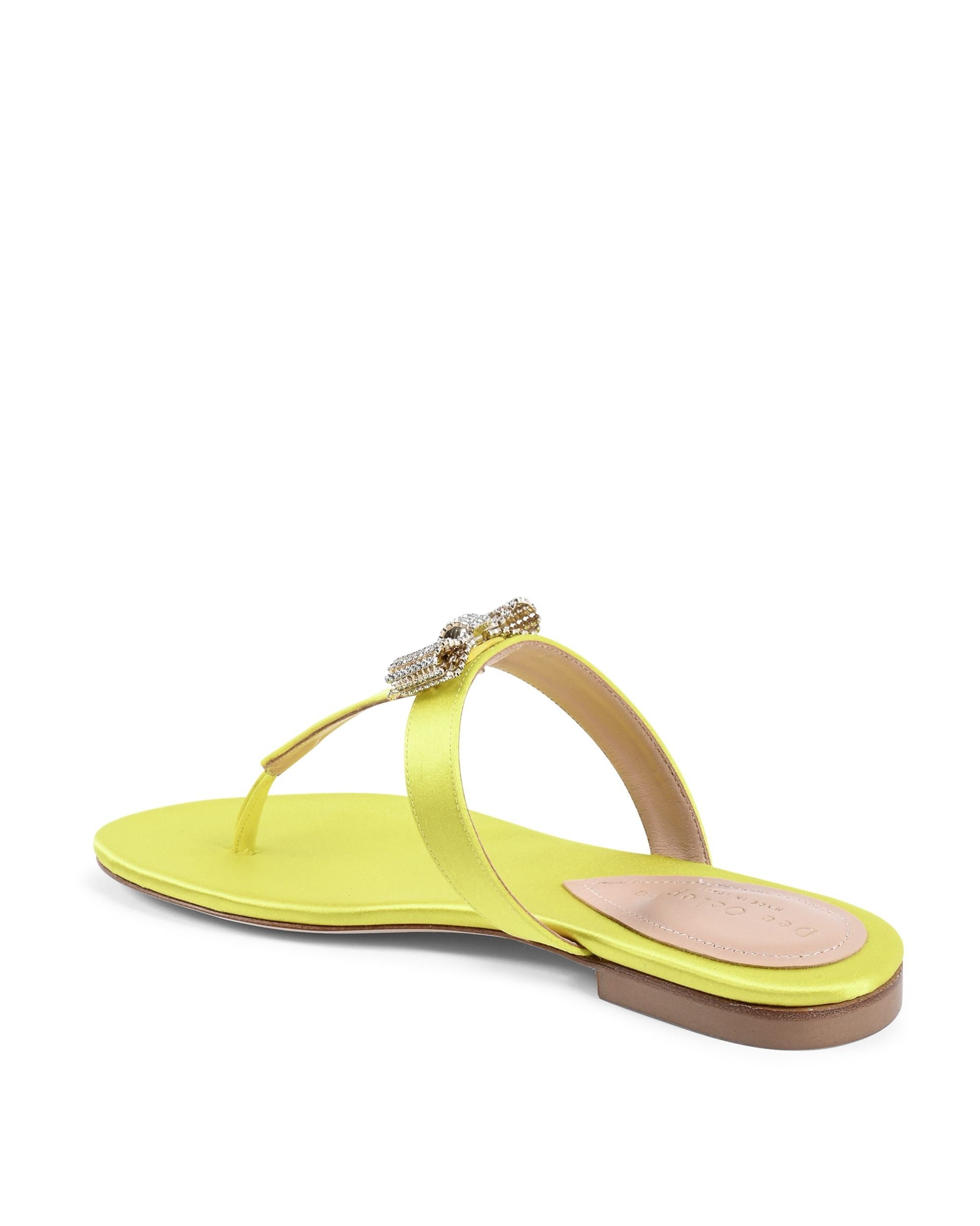Sandalia de satén Nina - Amarillo