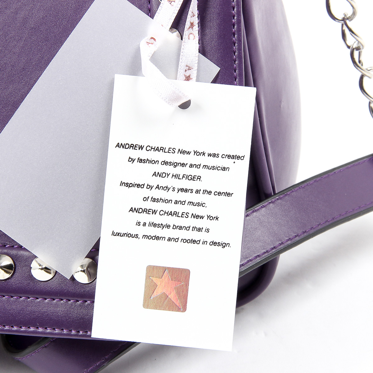 Bolso de mano para mujer Andrew Charles morado SKYLA