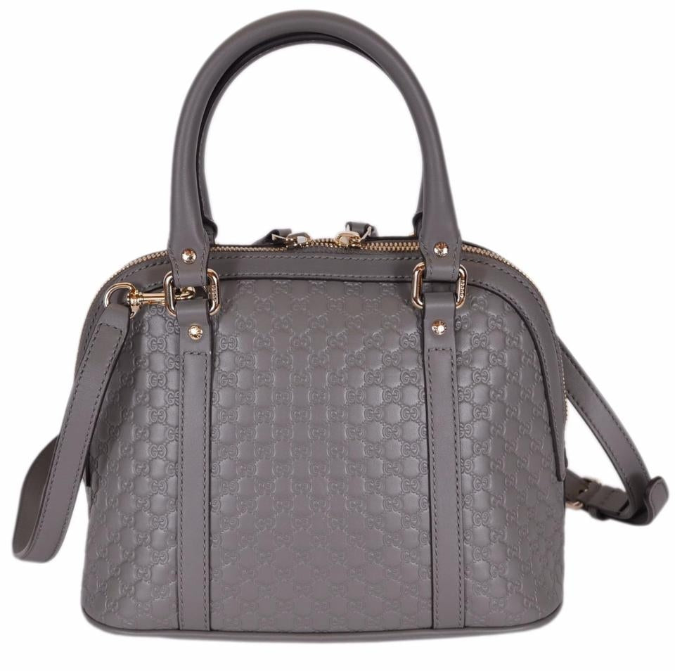 Bolso Gucci Guccissima Dome pequeño de piel gris