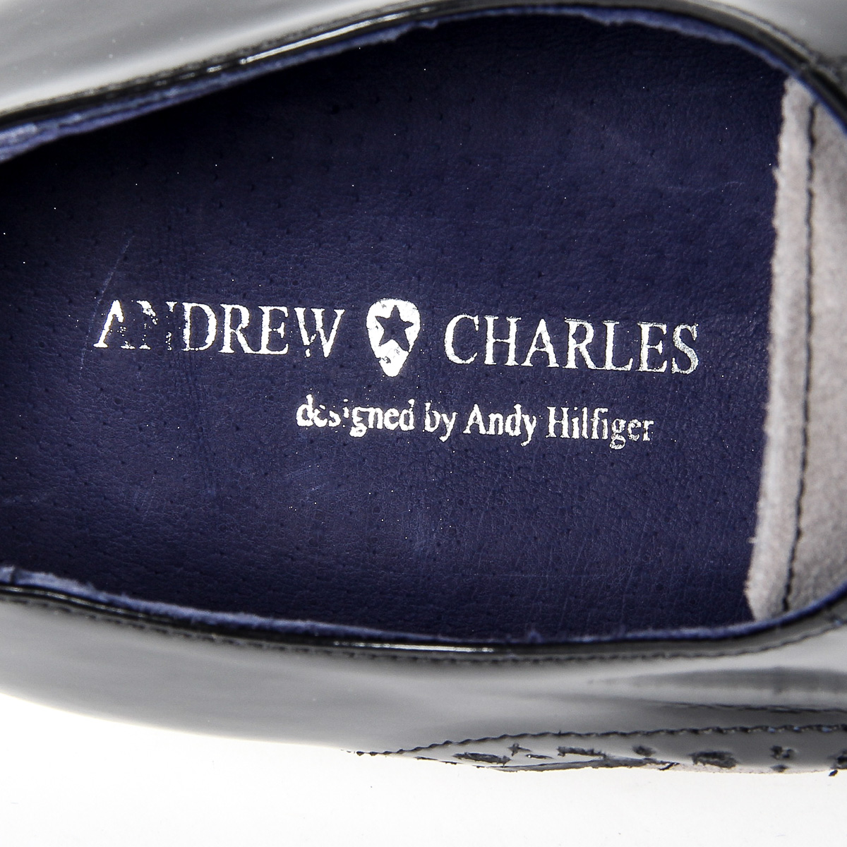 Andrew Charles - Zapatos Oxford brogue para hombre 911 ABRASIVATO CAM NERO GRIGIO