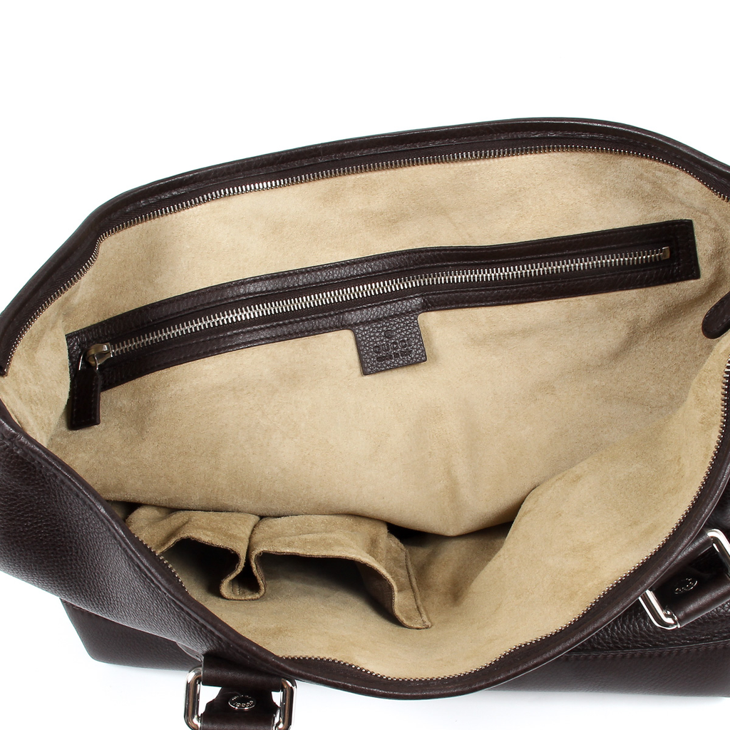Gucci Womens Handbag Soft Calf Dark Brown 246358 2140