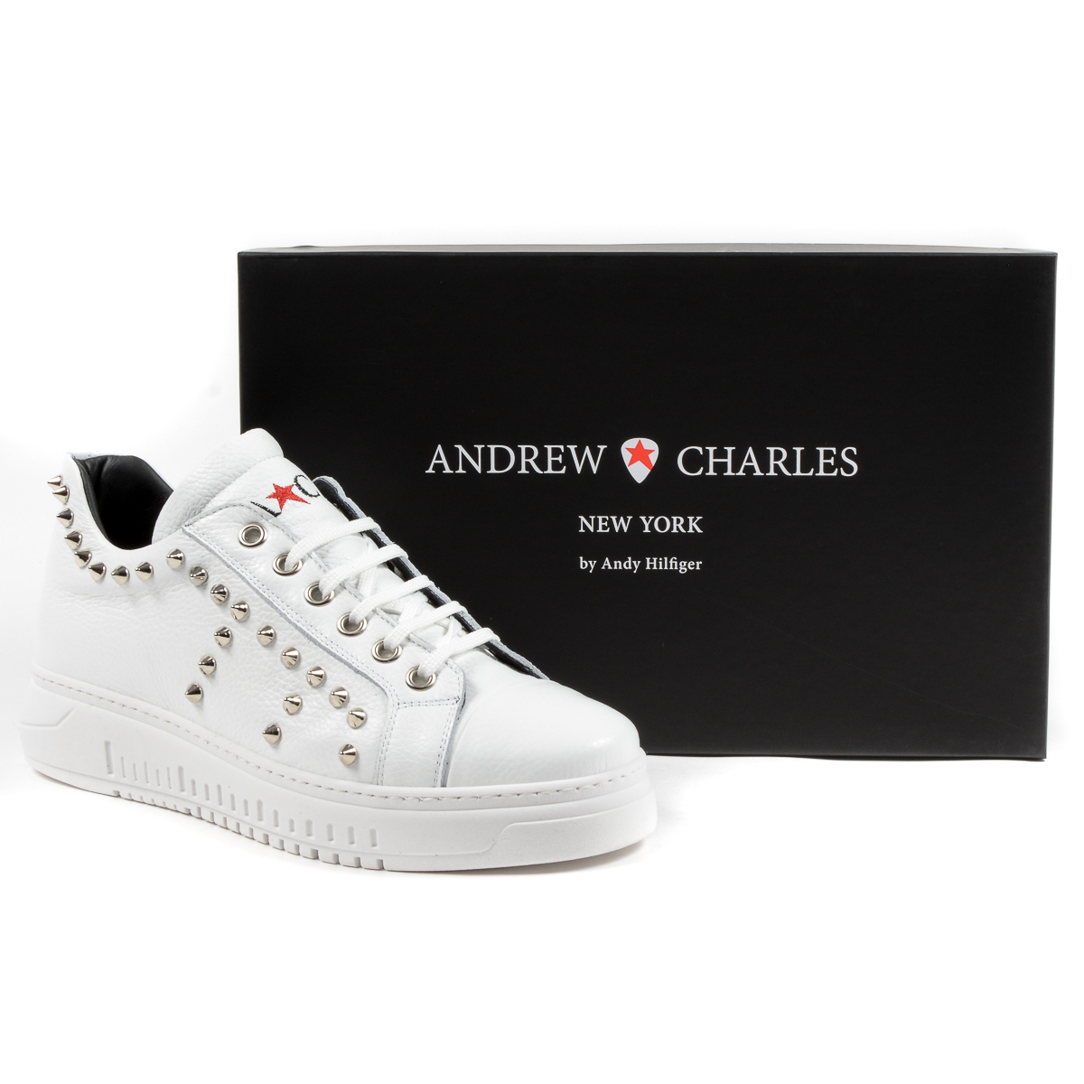 Zapatillas deportivas Andrew Charles para hombre blancas LIL