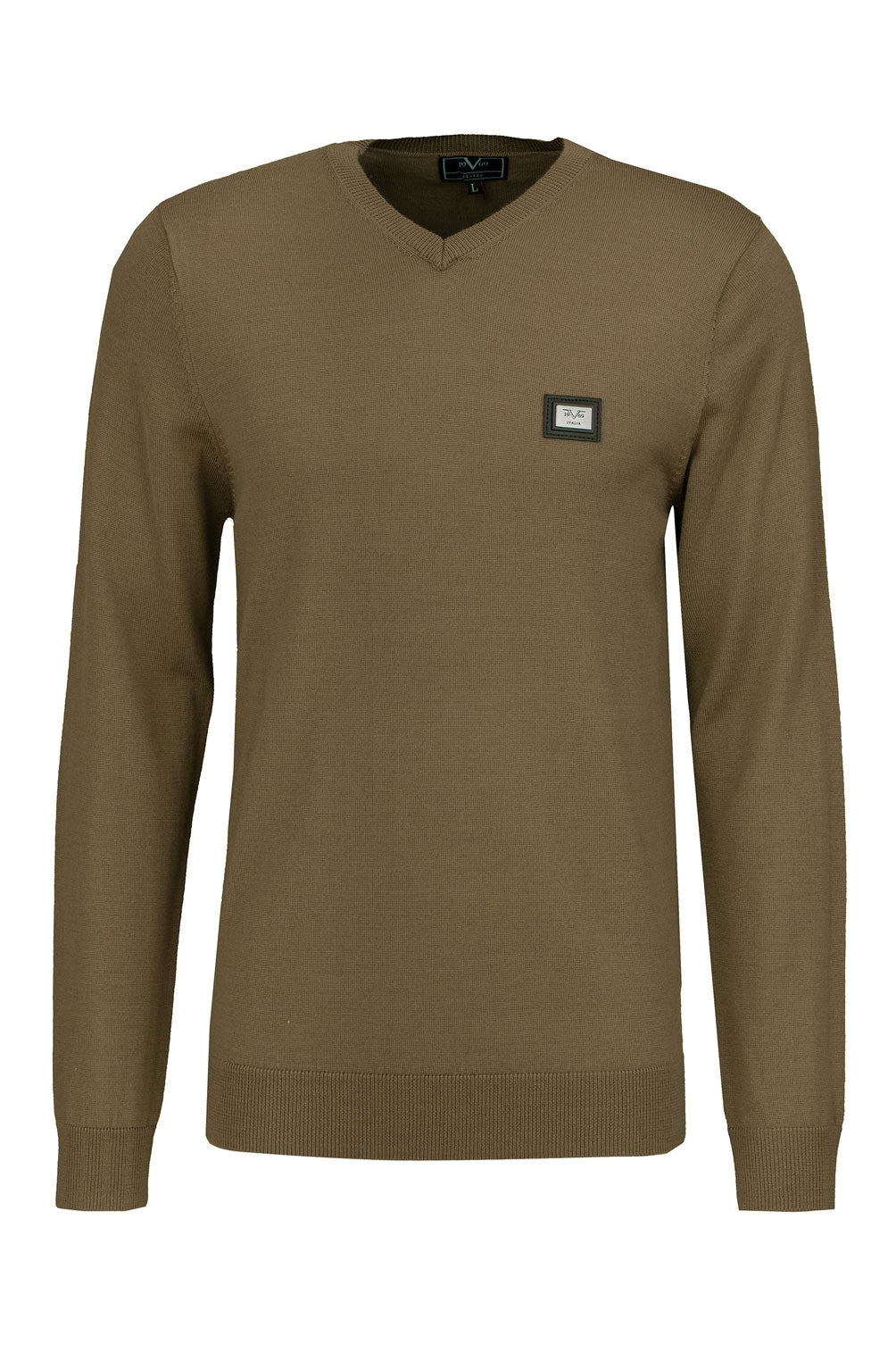 Suéter italiano para hombre 19V69, color oliva, THIES OLIVE