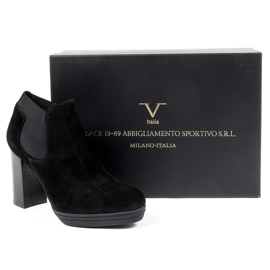 V 1969 Italia - Botines de tacón para mujer, color negro, GRACY