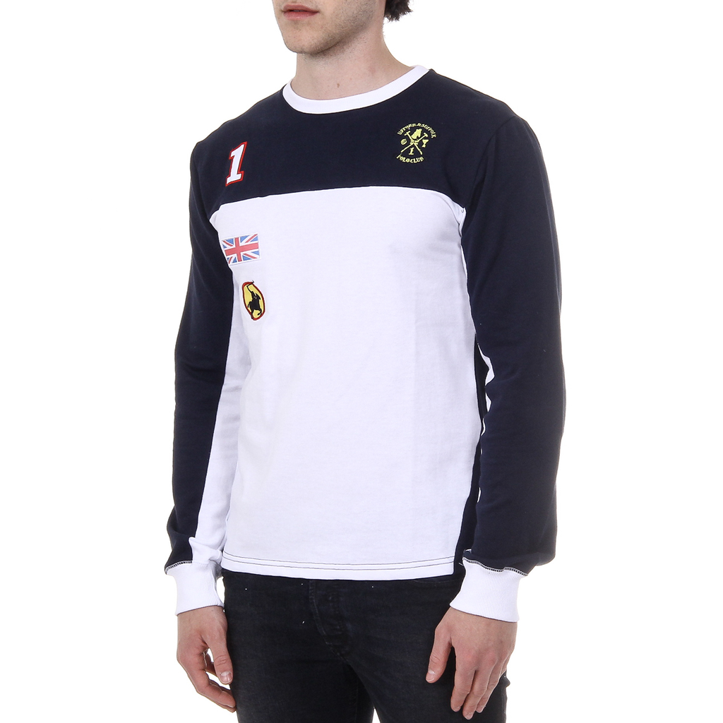 Suéter de hombre Ufford & Suffolk Polo Club de manga larga y cuello redondo