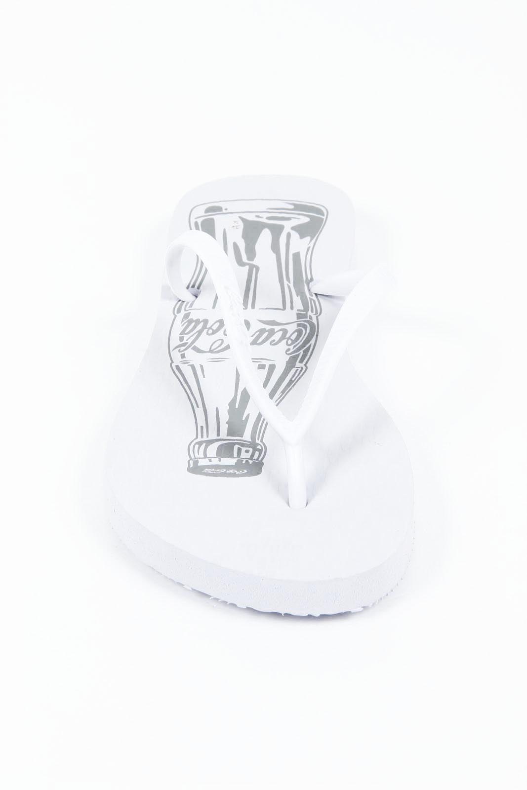 Chanclas de mujer Coca Cola CCA0589 SANDALIA BASIC FEMININA BLANCO