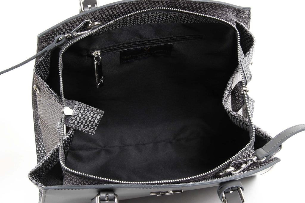 V 1969 Italia Bolso de Mujer V016-S RUGA STAMPATO GRIGIO