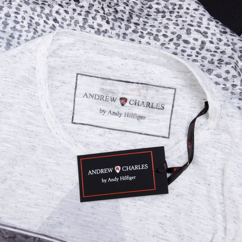 Andrew Charles Mens T-Shirt Short Sleeves Round Neck White LEVI