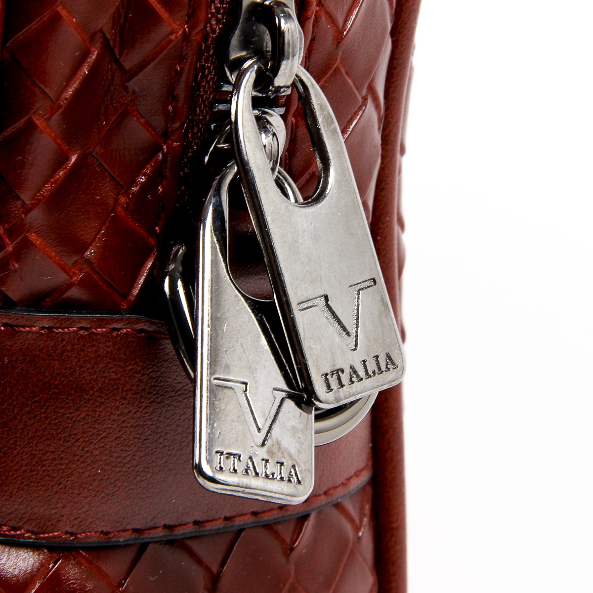 Bolso de mano para hombre V 1969 Italia rojo oscuro EVAN