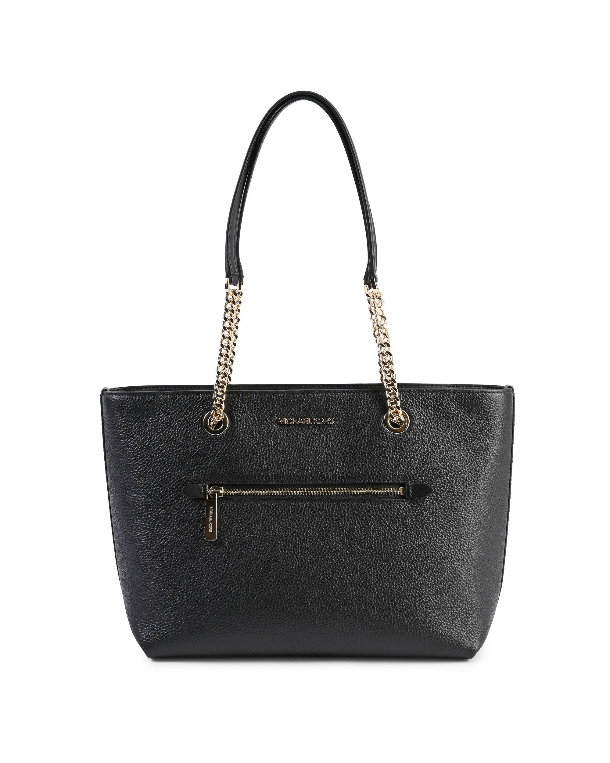 Michael Kors Bolso tote mediano con cadena y cremallera delantera 35F2GTTT2L NEGRO
