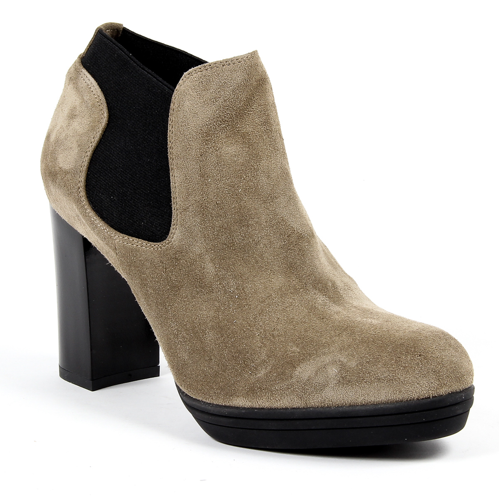 V 1969 Italia Botín de tacón para mujer Beige GRACY