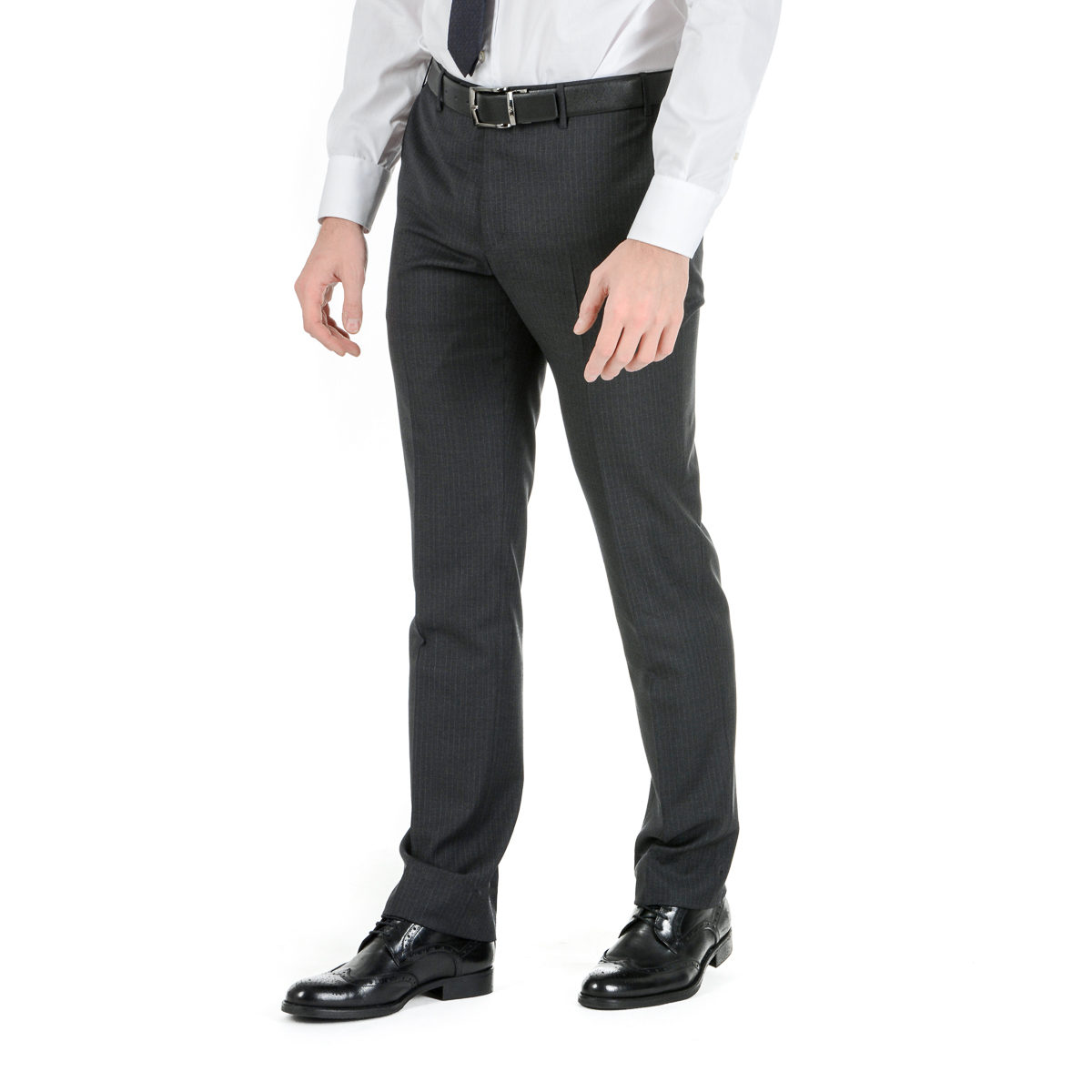 Corneliani Mens Suit Long Sleeves Dark Grey Super 130's