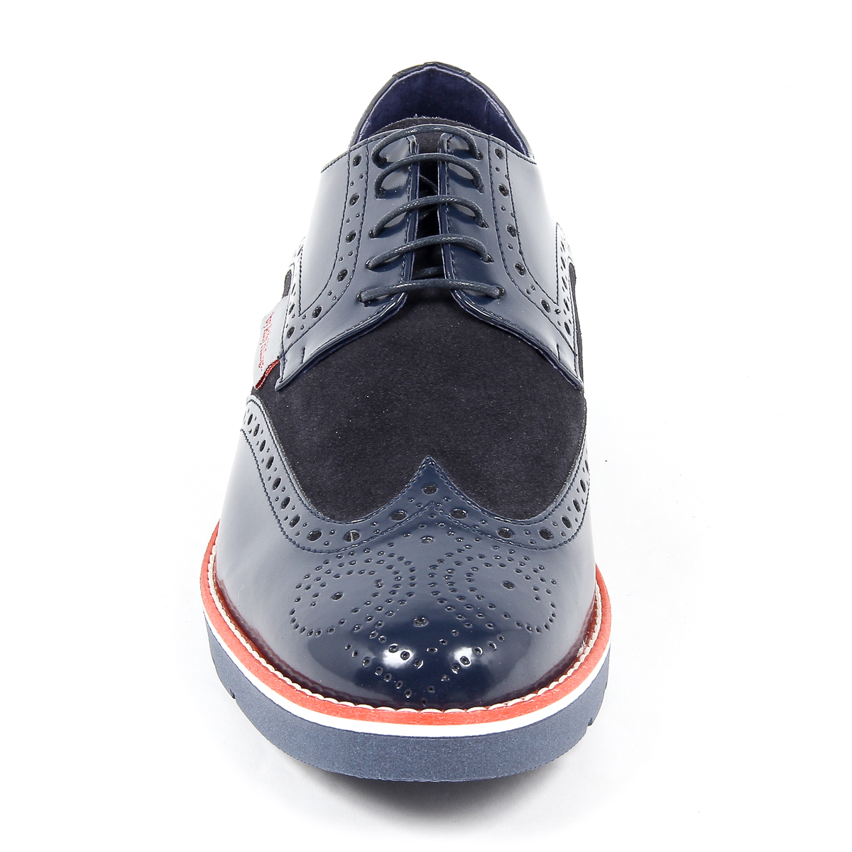 Andrew Charles Zapato Oxford Brogue para hombre 914 ABRASIVATO CAMOSCIO BLEU