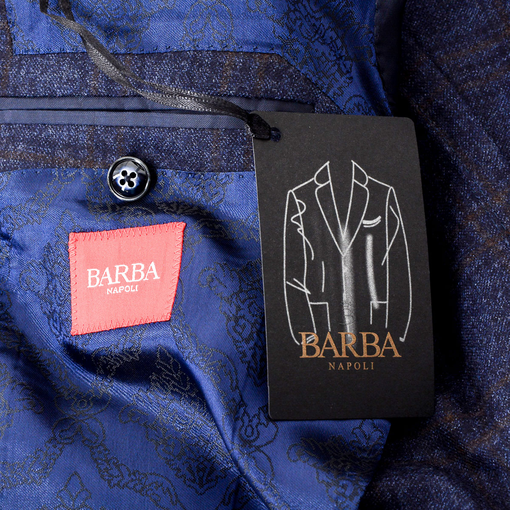 Chaqueta Barba Napoli para hombre de manga larga azul