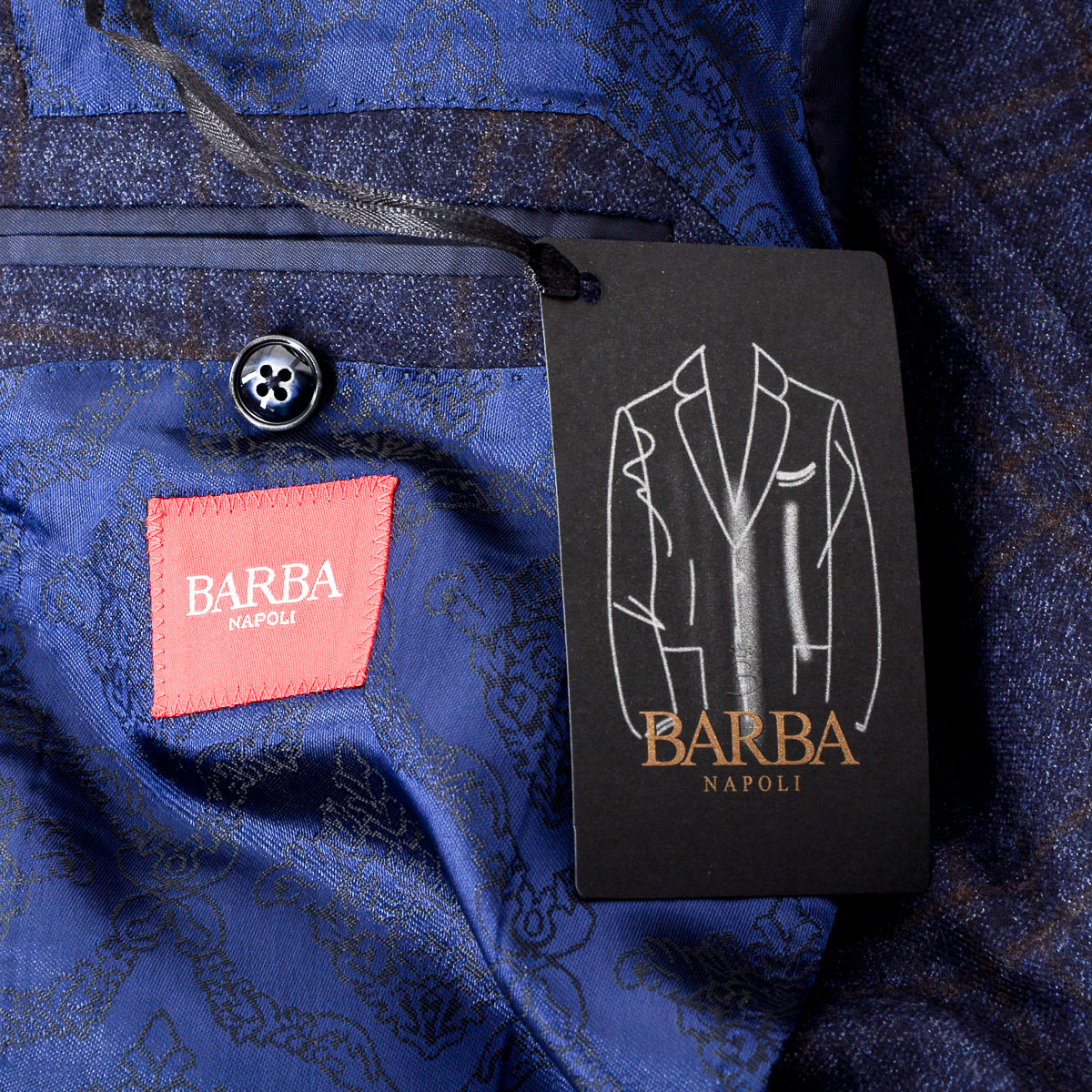 Chaqueta Barba Napoli para hombre de manga larga azul