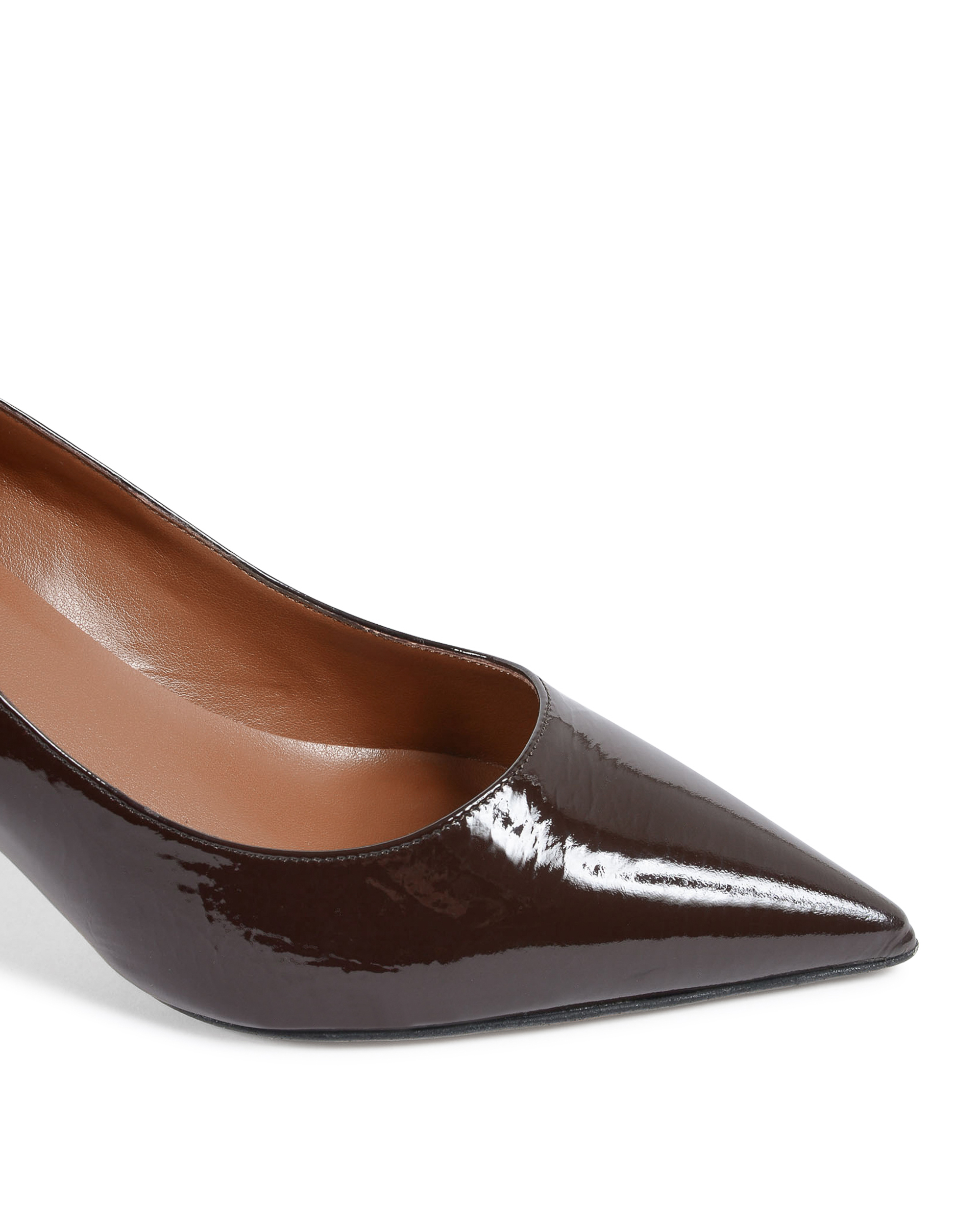 19V69 Italia Womens Pump Dark Brown INES65 DARK BROWN PATENT