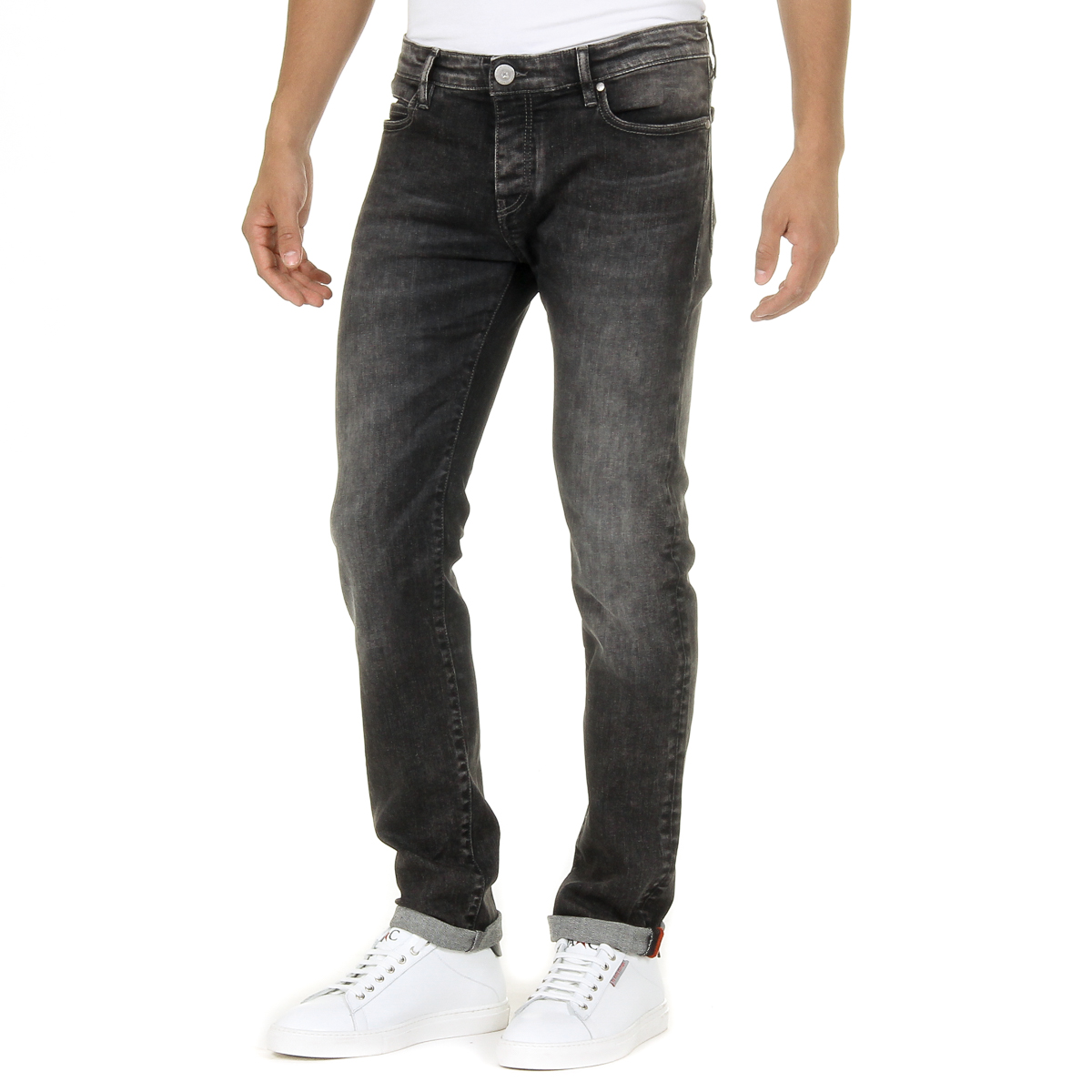 Vaqueros Andrew Charles para hombre gris oscuro enero