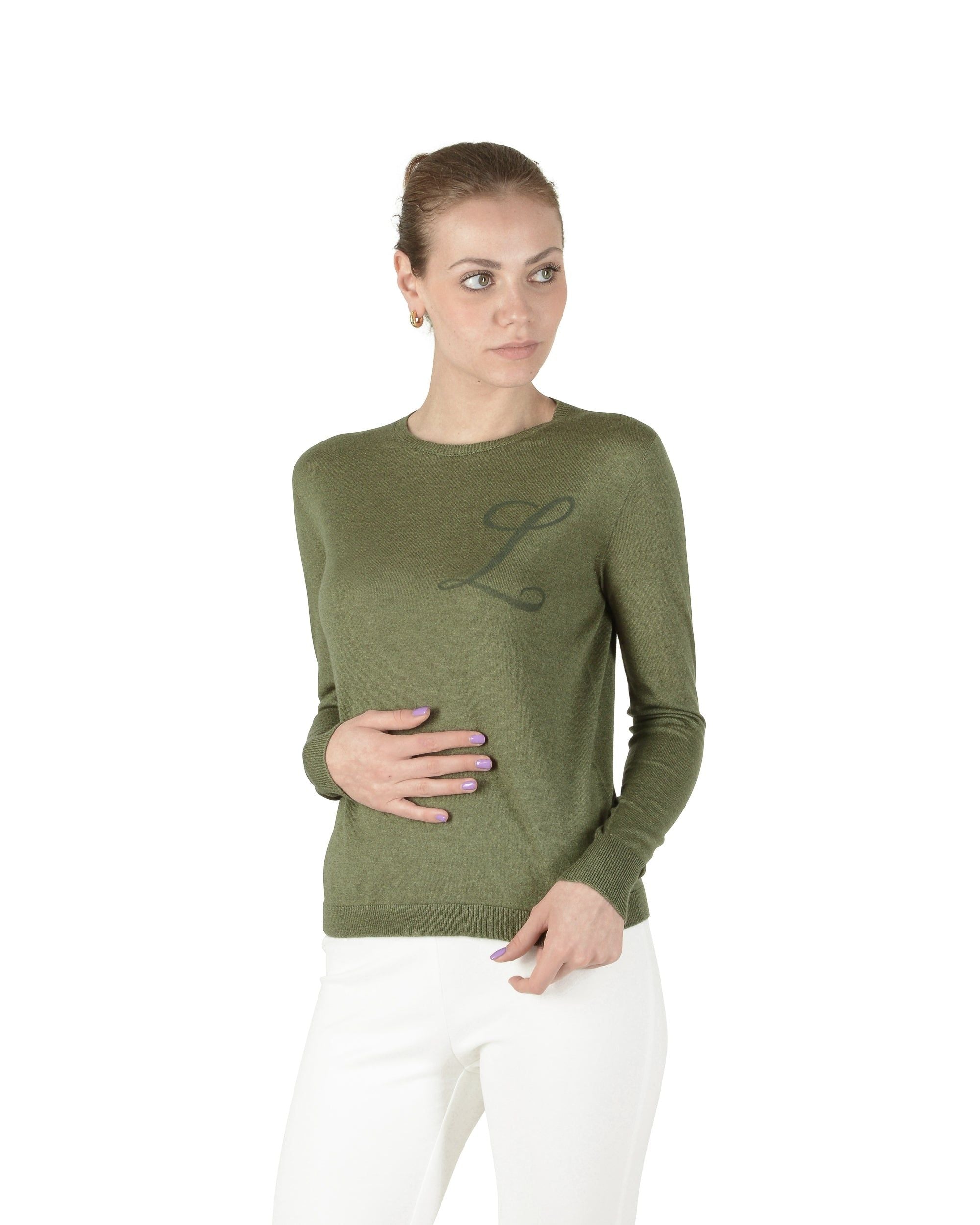 Dee Ocleppo Long Sleeve ART 004 GREEN LETTER L