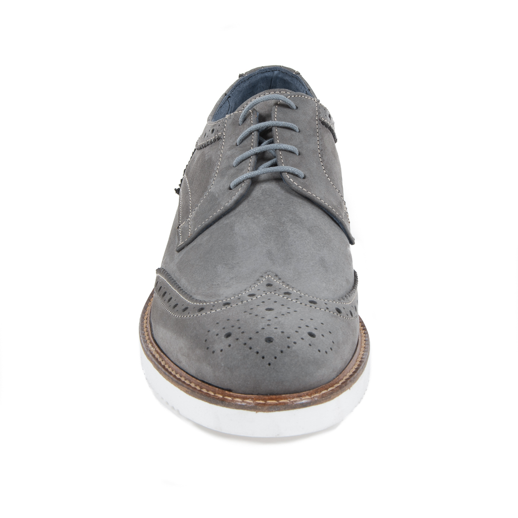V 1969 Italia Zapato brogue para hombre gris oscuro HARRY 5141 NABUK VAR 8