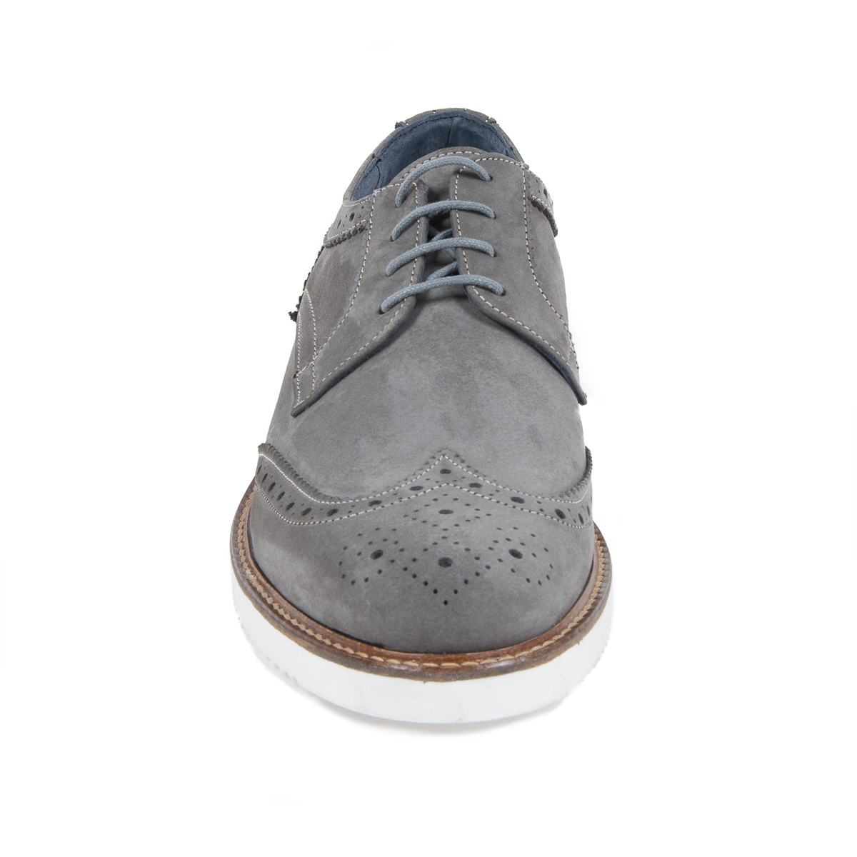 V 1969 Italia Zapato brogue para hombre gris oscuro HARRY 5141 NABUK VAR 8
