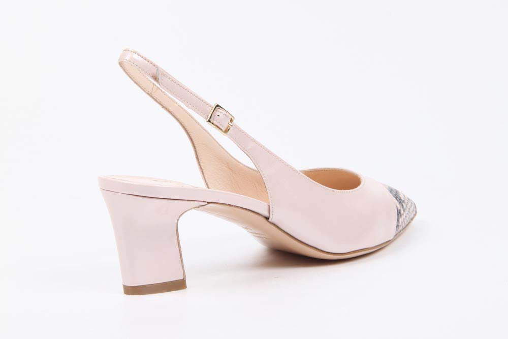 V 1969 Italia - Zapatos de salón con tira trasera para mujer 5532-LID55 PE DIAMANTCIP STAMPATO DIAMANT CIPRIA