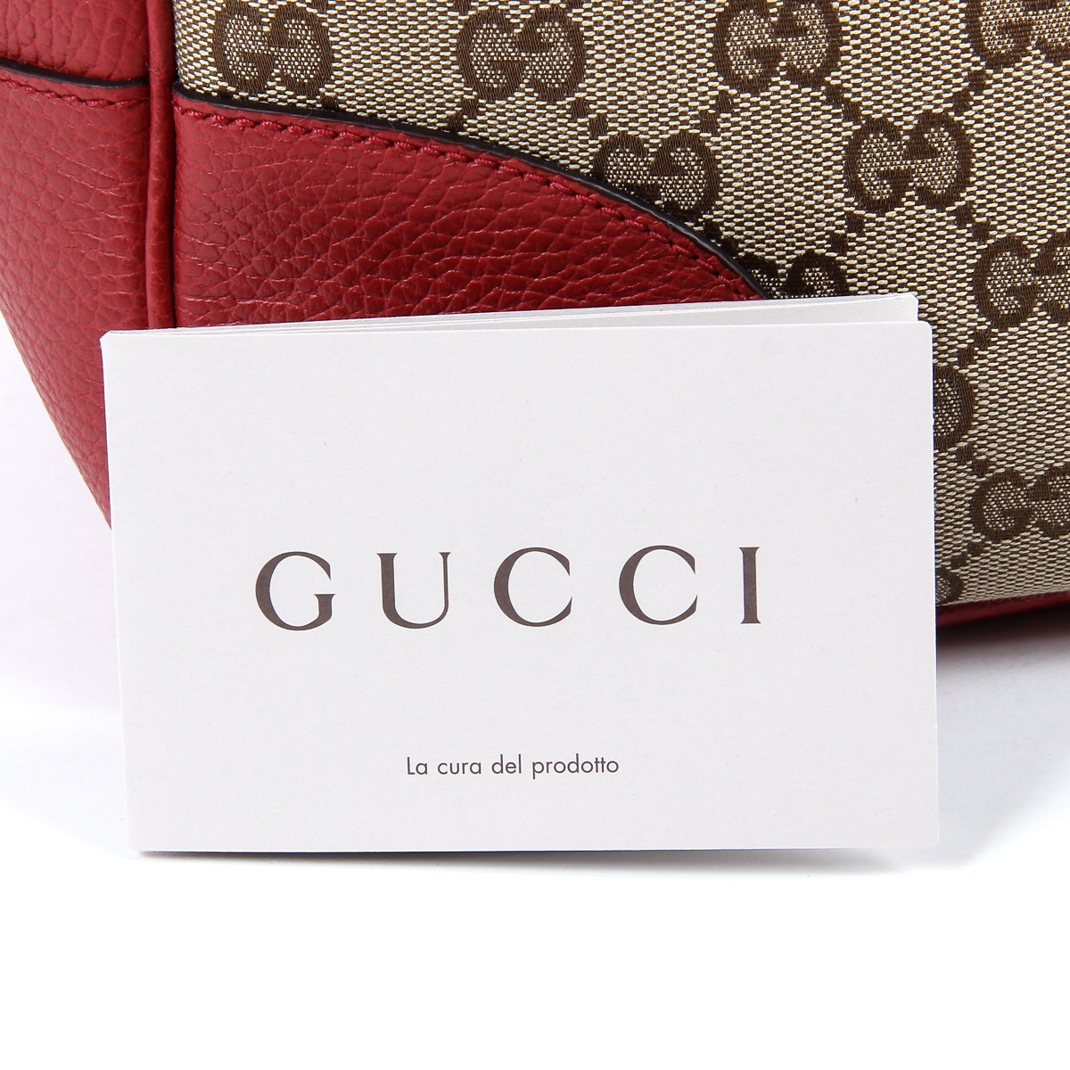 Gucci Womens Handbag GG Guccissima Red 449242 8606