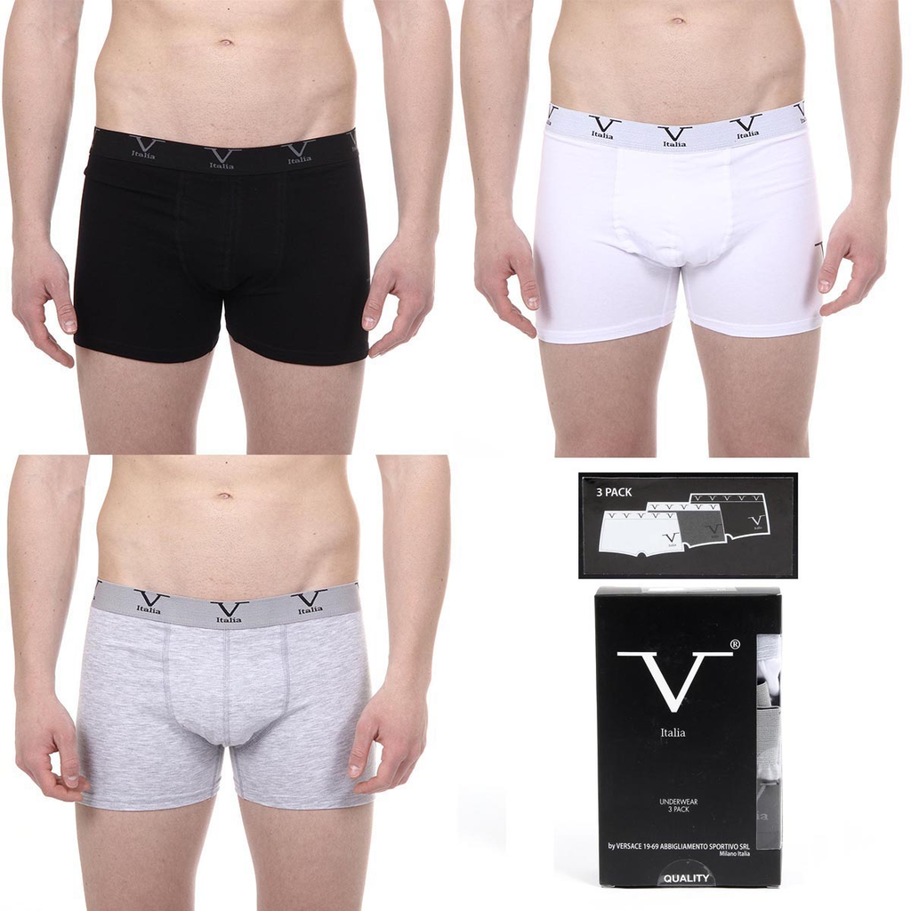 V 1969 Italia - Pack de tres calzoncillos tipo bóxer para hombre