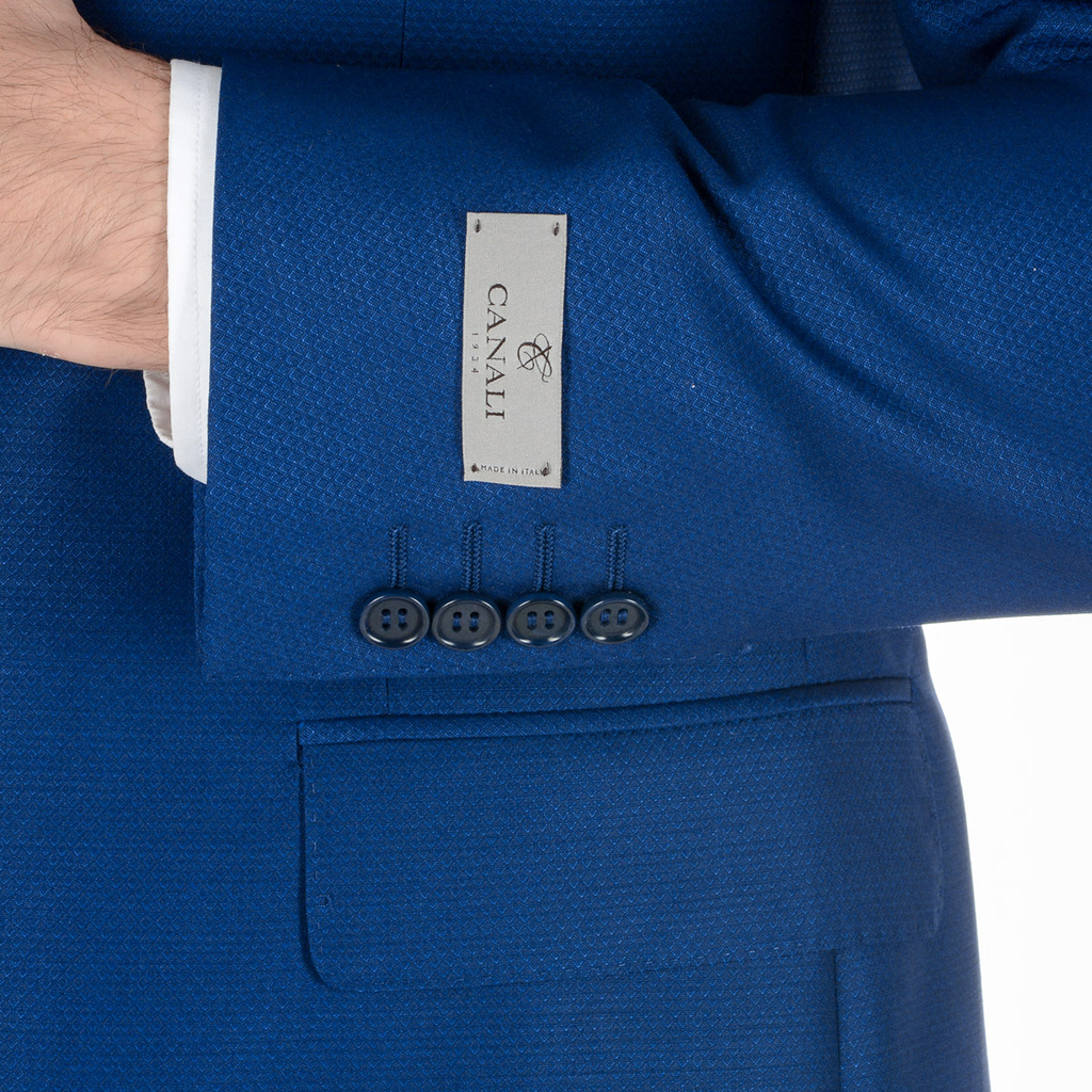 Canali Mens Suit Long Sleeves Blue