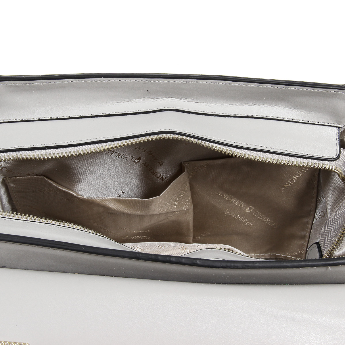 Bolso de mano Andrew Charles para mujer gris claro JAIME