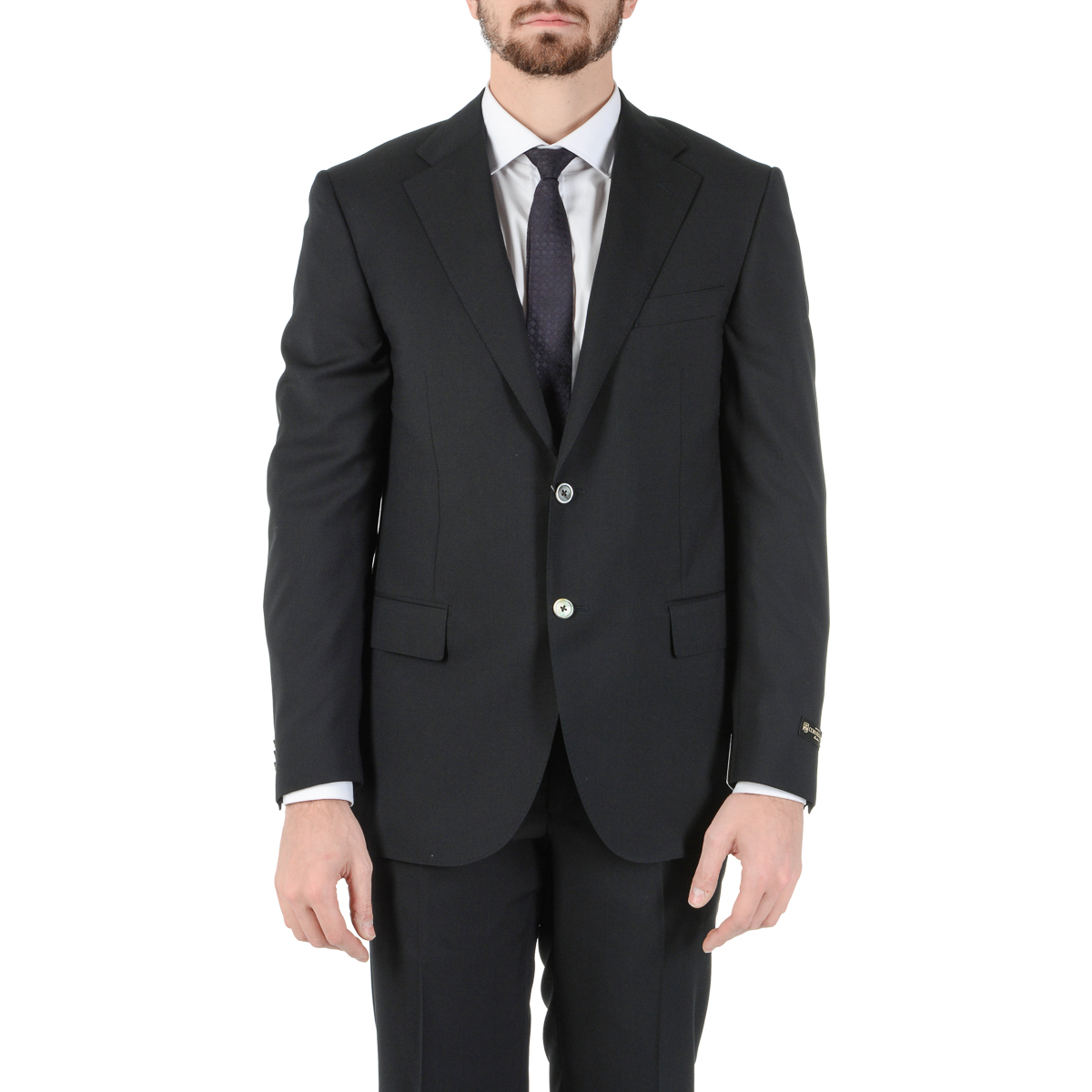 Traje Corneliani para hombre, manga larga, gris oscuro, talla Super 130