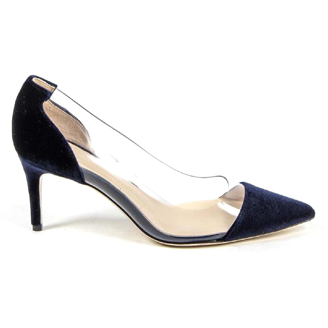 Zapatos de salón para mujer V 1969 Italia 3105124 VELLUTO BLU ROYAL