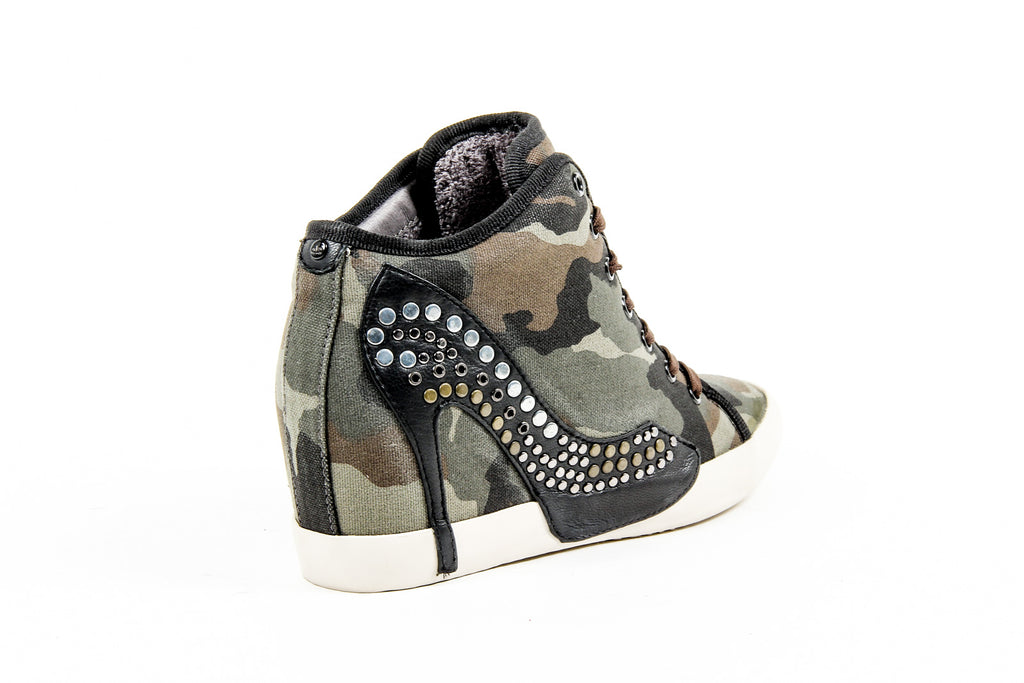 Zapatillas altas Olo para mujer 71N10 71 GRETA CANVAS PATCH ROCK