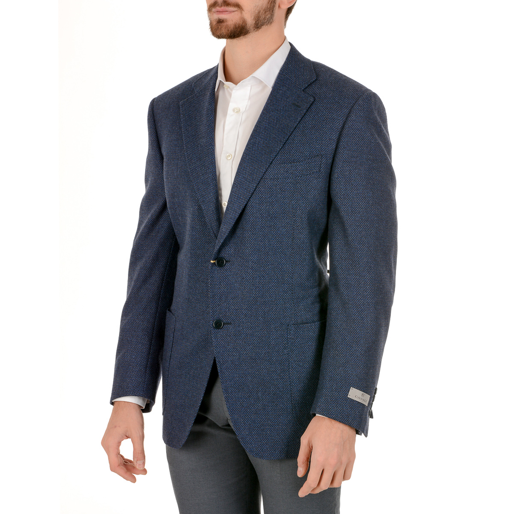 Chaqueta Canali para hombre de manga larga azul