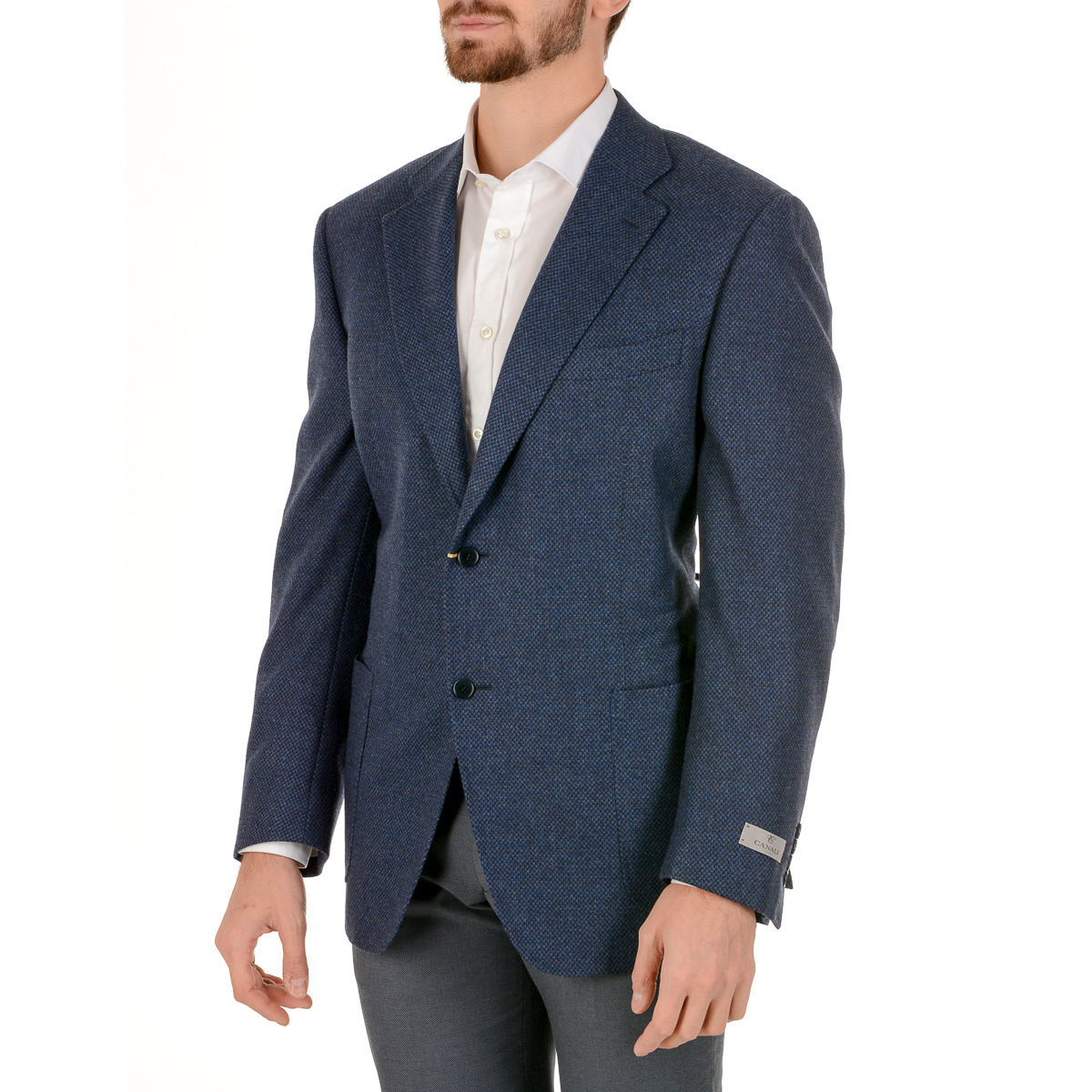 Chaqueta Canali para hombre de manga larga azul