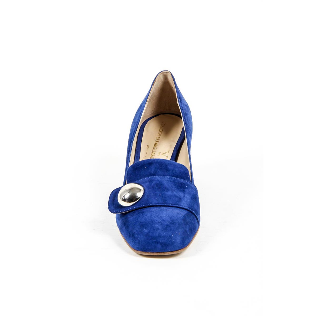 Zapatos de salón para mujer V 1969 Italia 312113 CAMOSCIO COBALTO