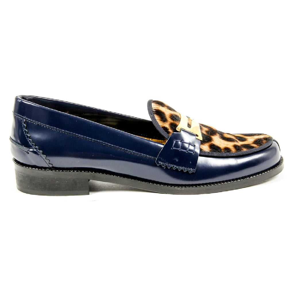 Mocasín Mujer Avec Moderation FRIDA AZUL LEOPARDO