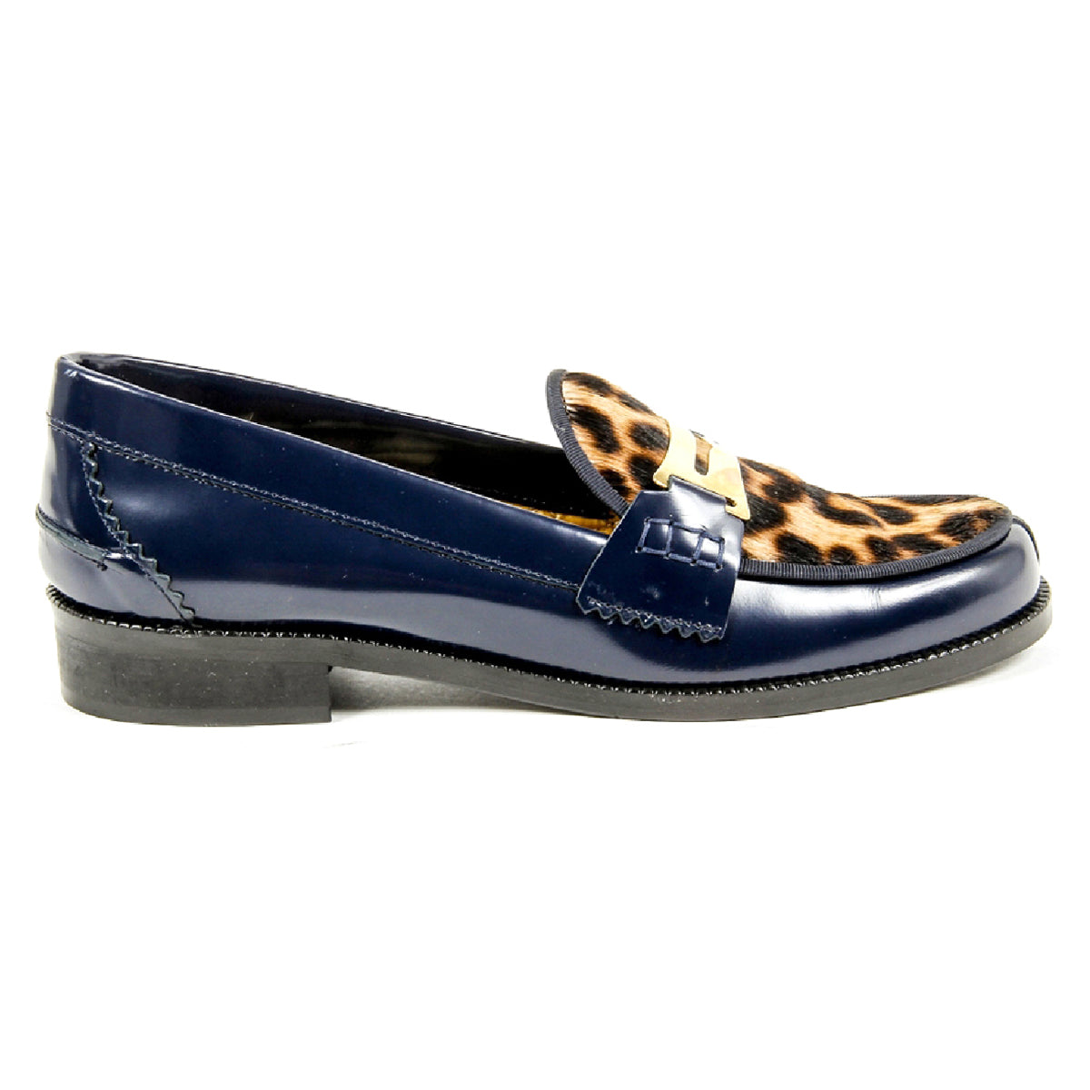 Mocasín Mujer Avec Moderation FRIDA AZUL LEOPARDO
