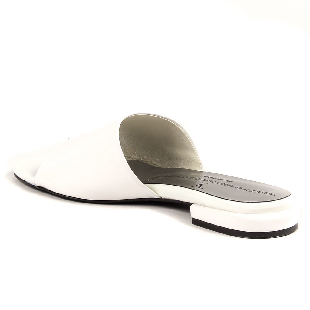 Sandalia plana V 1969 Italia para mujer, color blanco, IZAR