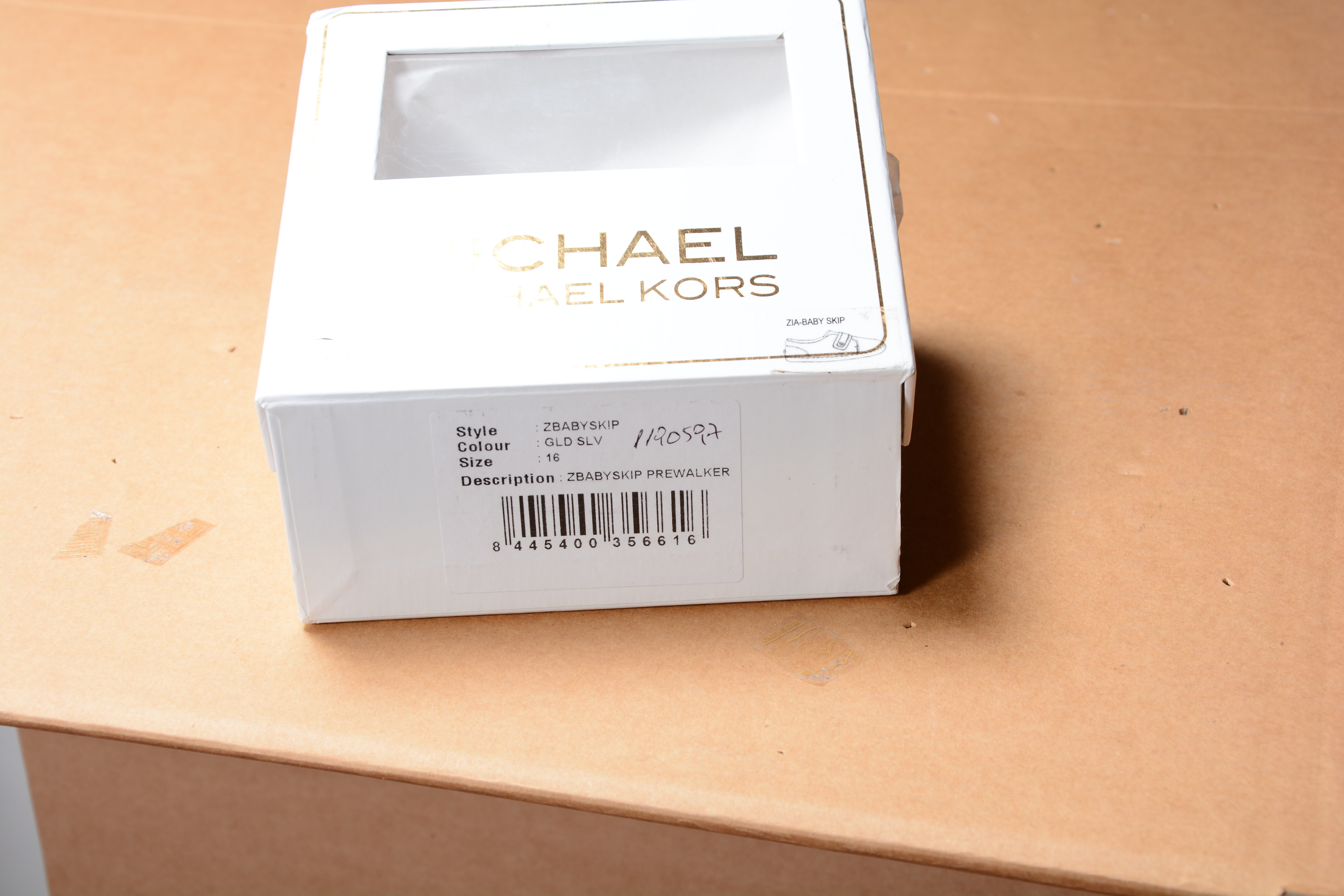 Zapatillas Michael Kors para niñas Prewalker doradas ZIA BABY SKIP GLD SLV