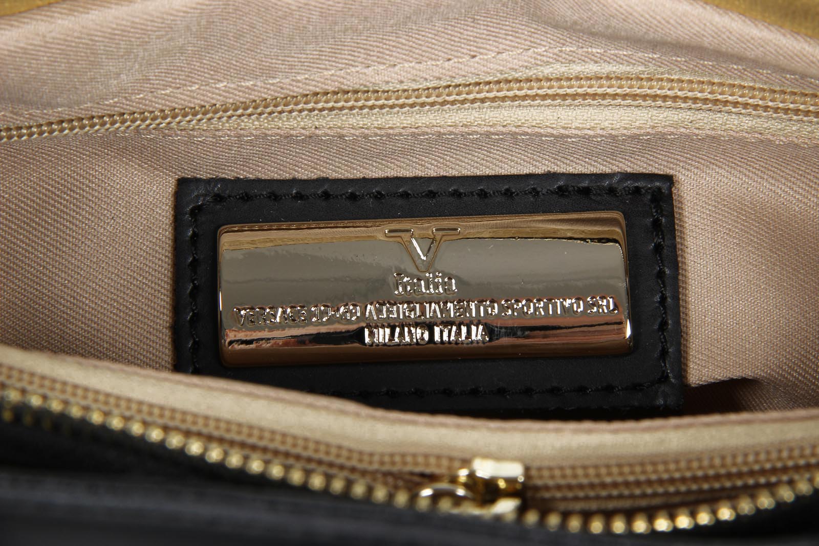 Bolso de mano para mujer V 1969 Italia V004 RUGA NEGRO