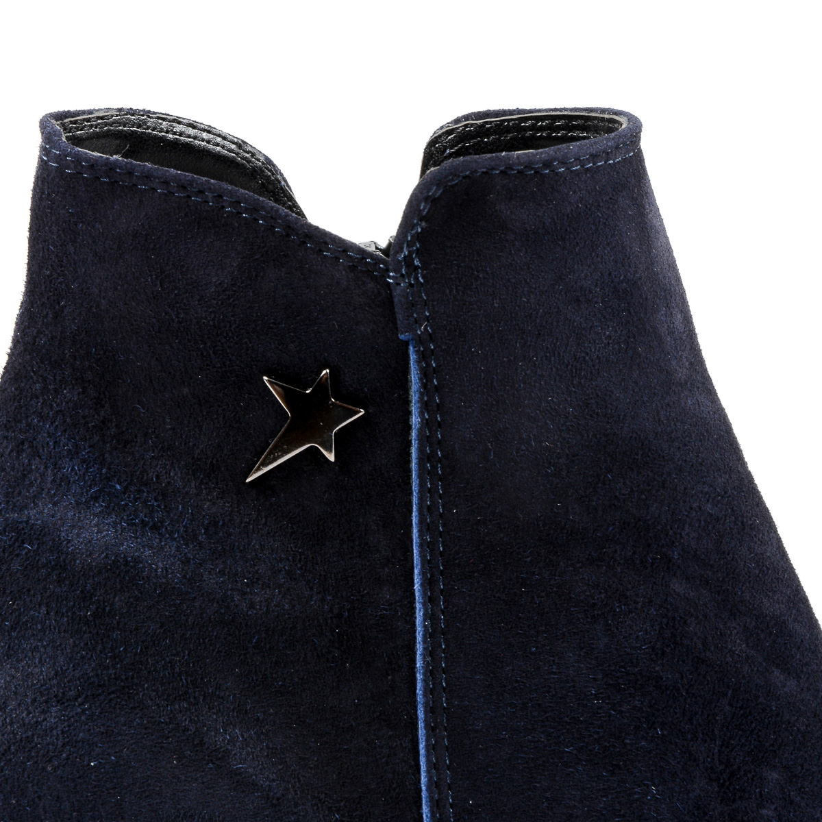 Andrew Charles Womens Heeled Ankle Boot Blue SHERYL