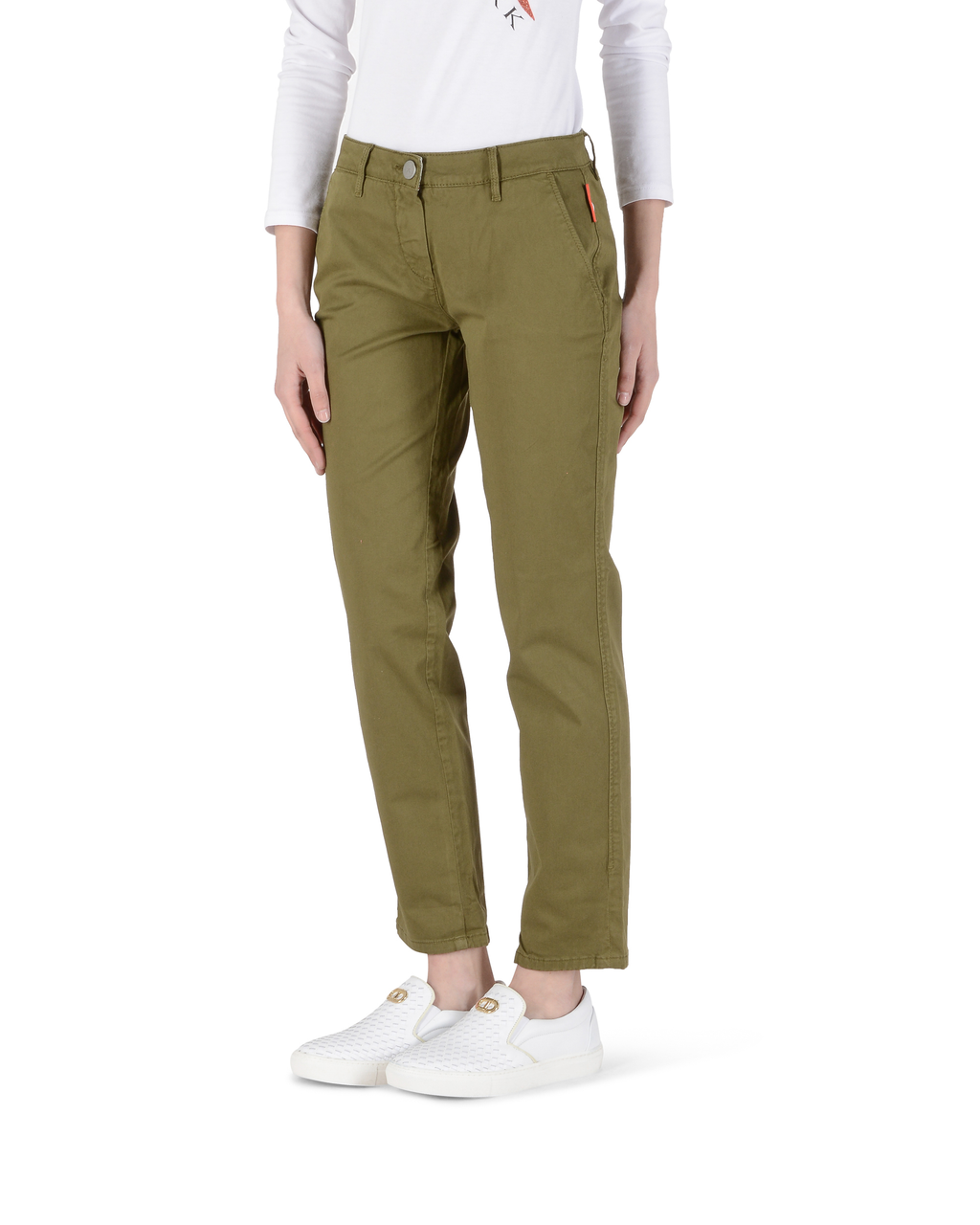 Pantalones de mujer Andrew Charles de corte regular YOKO KAKI