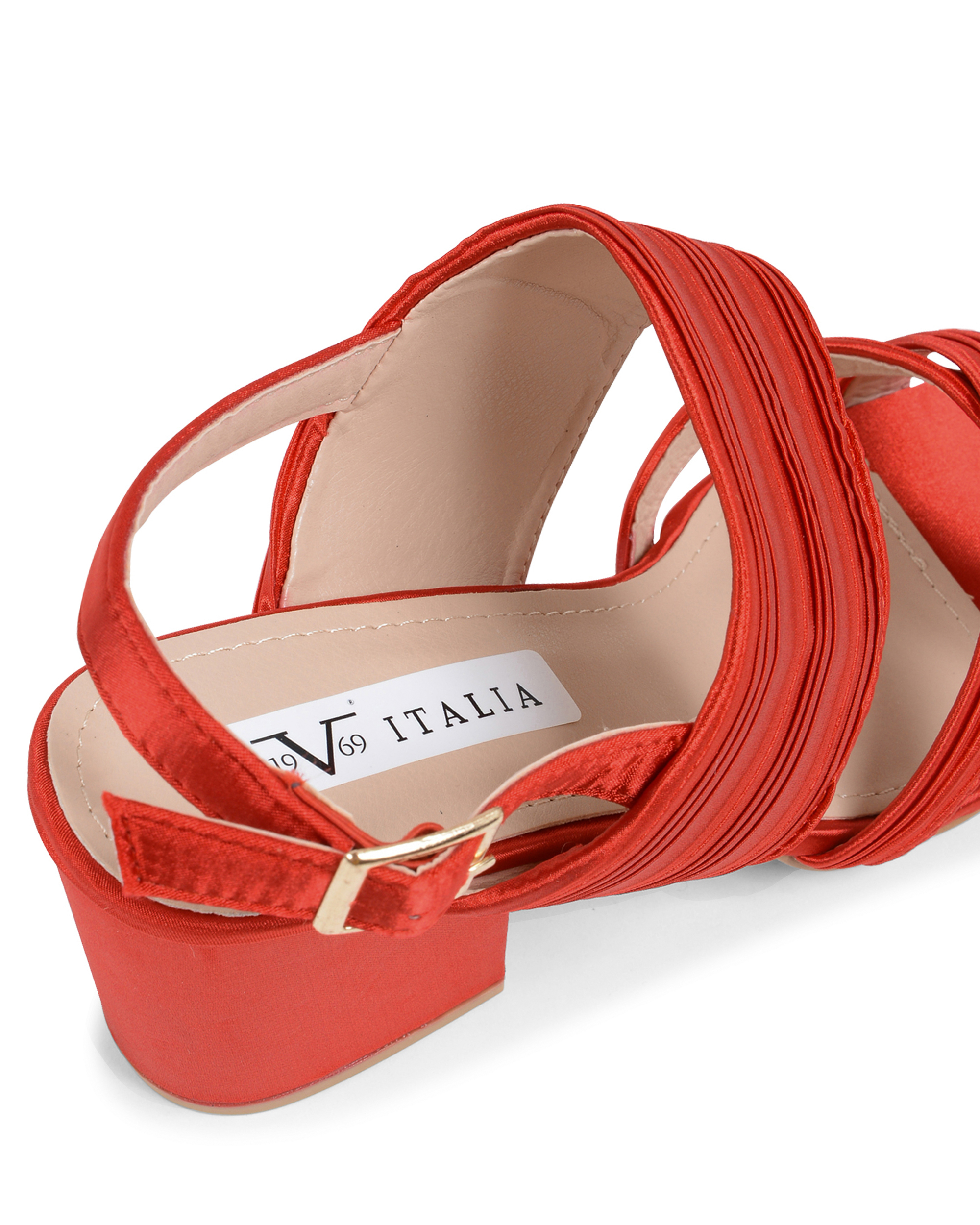 19V69 Italia Sandalia de tira trasera para mujer Roja V31 ROJA
