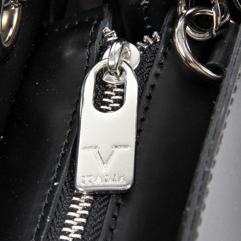 Bolso de mano para mujer V 1969 Italia V004-S RUGA NERO