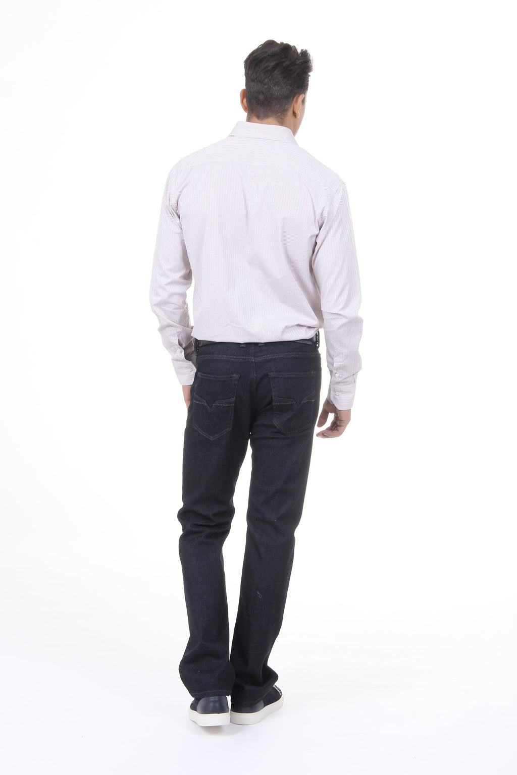 Camisa clásica moderna de corte italiano para hombre V 1969, talla 377, VAR. 213