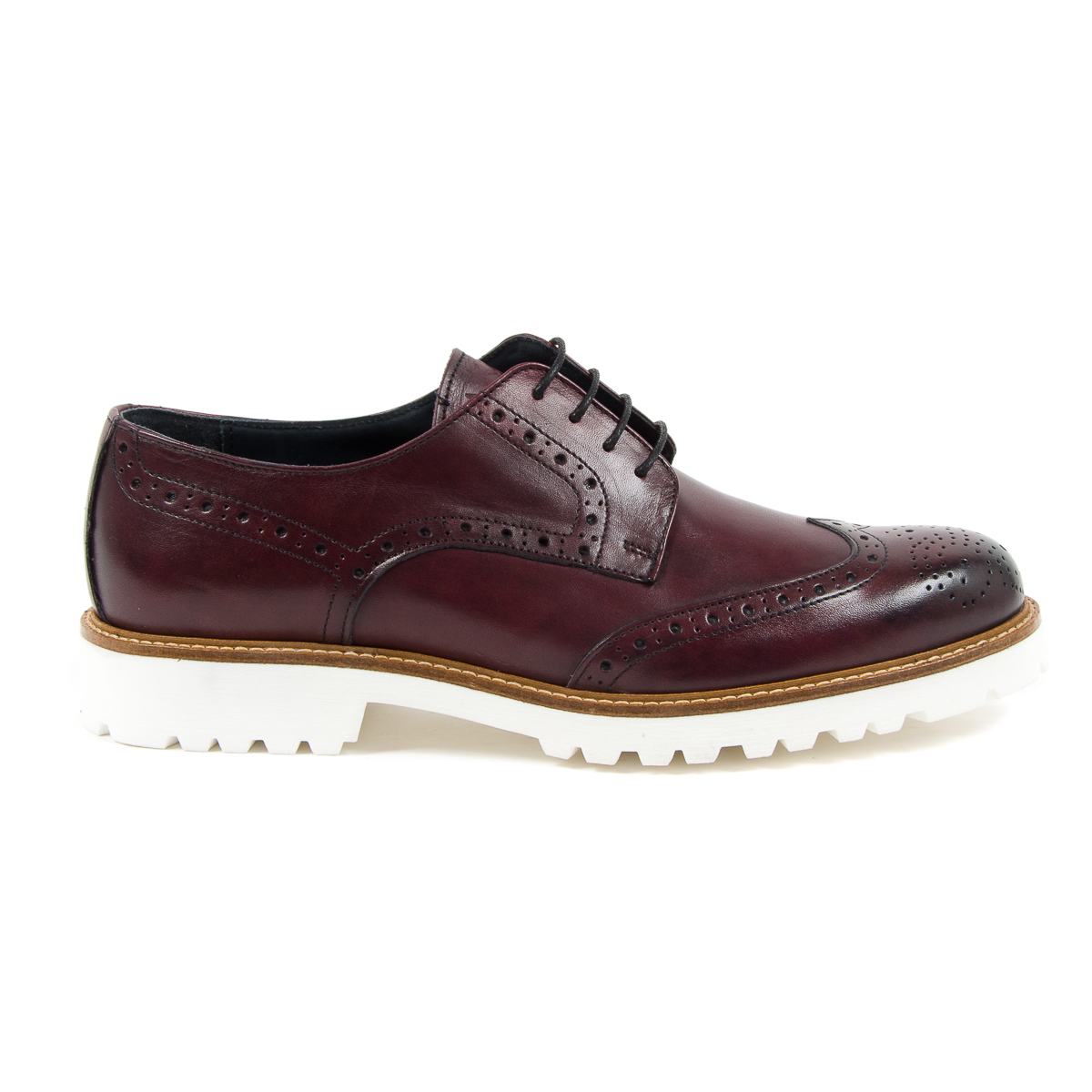 Andrew Charles - Zapatos brogue para hombre, color burdeos, EDWIN